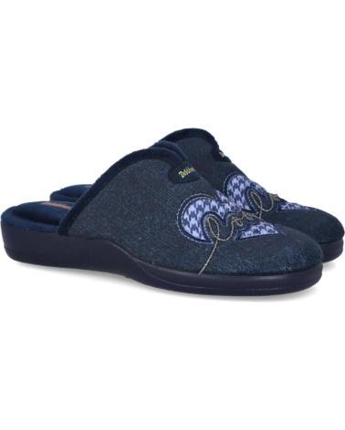 Pantufas de Mulher DEVALVERDE 1145 ZAPATILLAS DE CASA MUJE AZUL