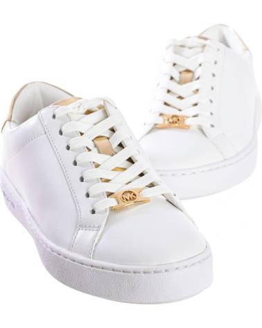Sapatilhas de Mulher MICHAEL KORS ZAPATILLA SNEAKER IRVING CLASICA S5IRFS2L MUJER BLANCO-DORADO