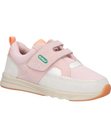 girl Trainers KICKERS 928502-30 KIKUSTOM 133 ROSE CLAIR BEIG