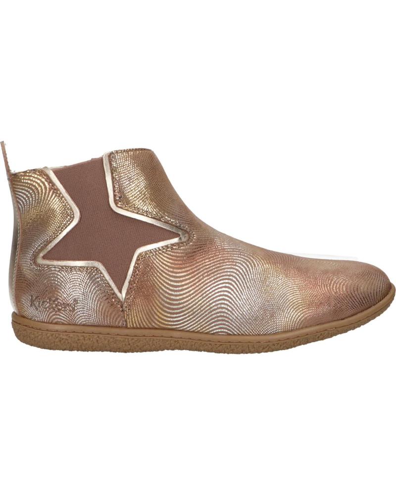 Botas de Niña KICKERS 744618-30 VERMILLON 123 TAUPE FANTAISIE