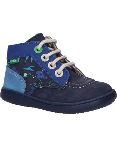 Botas de Menina e Menino KICKERS 947581-10 KICKBONZIP 102 MARINE IMPRIME