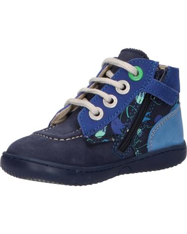 Botas de Menina e Menino KICKERS 947581-10 KICKBONZIP 102 MARINE IMPRIME