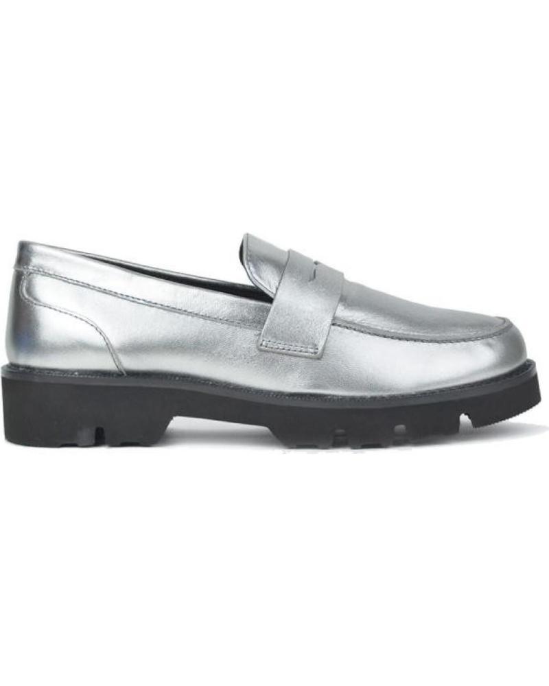 Zapatos de Mujer EL CABALLO ZAPATO MOCASIN PLATA METALPLATA METAL