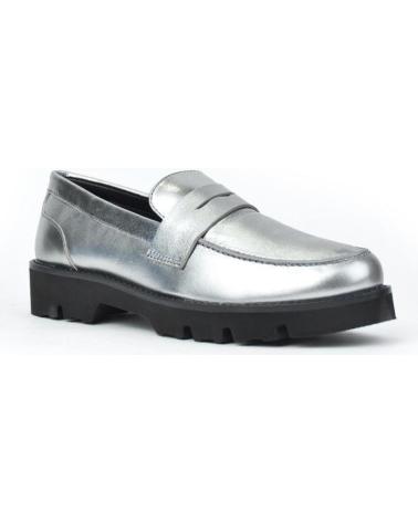 Zapatos de Mujer EL CABALLO ZAPATO MOCASIN PLATA METALPLATA METAL