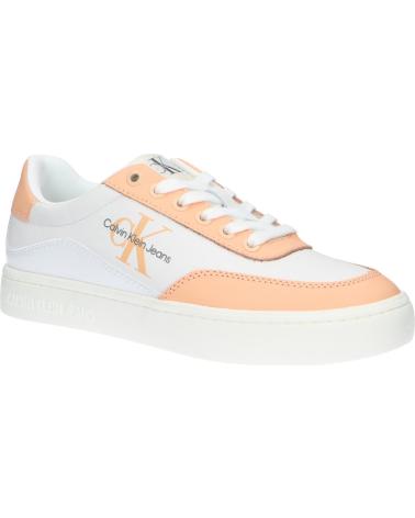 Zapatillas deporte de Mujer CALVIN KLEIN YW0YW01296 CLASSIC CUOSOLE 02S BRIGHT WHITE-APRICOT ICE