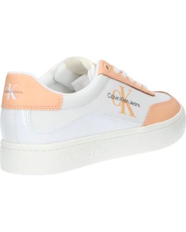 Zapatillas deporte de Mujer CALVIN KLEIN YW0YW01296 CLASSIC CUOSOLE 02S BRIGHT WHITE-APRICOT ICE