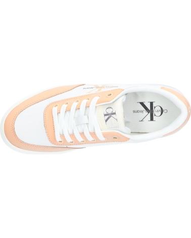 Zapatillas deporte de Mujer CALVIN KLEIN YW0YW01296 CLASSIC CUOSOLE 02S BRIGHT WHITE-APRICOT ICE