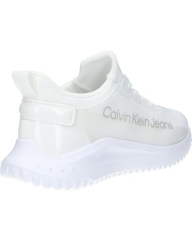 Sapatilhas de Mulher CALVIN KLEIN YW0YW01303 EVA RUN SLIPON 01W BRIGHT WHITE-BLACK