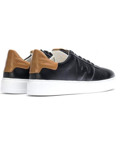 Zapatillas deporte de Hombre WONDERS DEPORTIVA PIEL RELIEVE CB-3920 NEGRO
