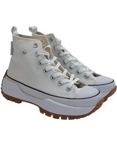 Zapatillas deporte pour Femme  BOTIN DE LONA CON PLATAFORMA BLANCO