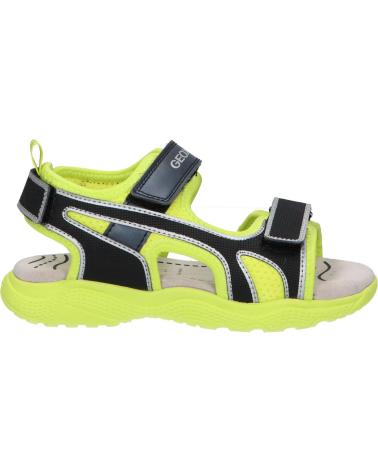Sandalen für Junge GEOX J35GPA 014CE J SANDAL SPLUSH C3707 LIME-BLACK