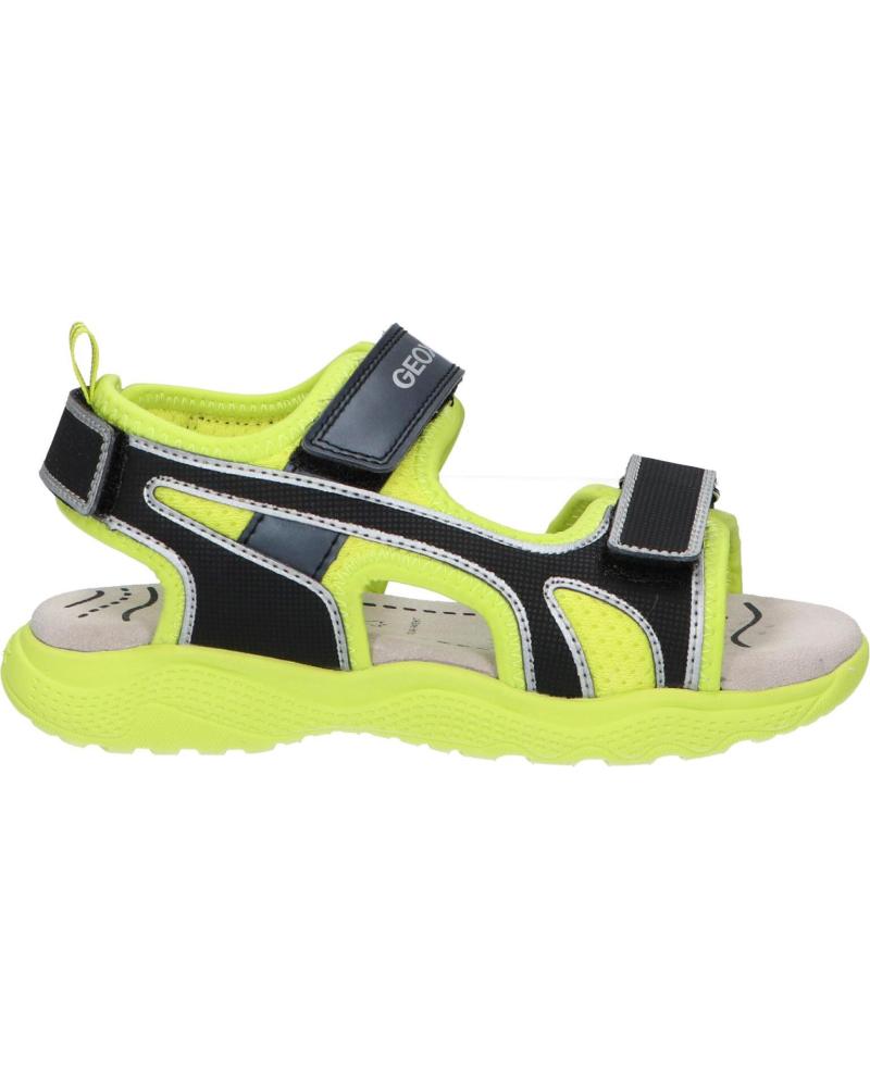 Sandalen für Junge GEOX J35GPA 014CE J SANDAL SPLUSH C3707 LIME-BLACK
