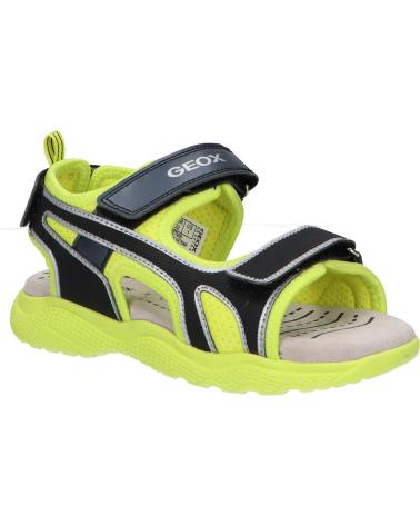 Sandalen für Junge GEOX J35GPA 014CE J SANDAL SPLUSH C3707 LIME-BLACK