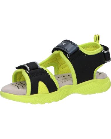Sandalen für Junge GEOX J35GPA 014CE J SANDAL SPLUSH C3707 LIME-BLACK