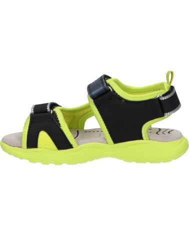 Sandalen für Junge GEOX J35GPA 014CE J SANDAL SPLUSH C3707 LIME-BLACK