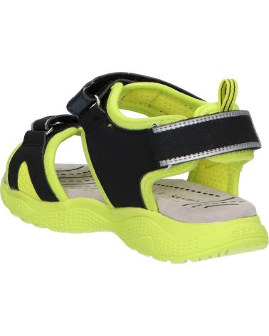 Sandalen für Junge GEOX J35GPA 014CE J SANDAL SPLUSH C3707 LIME-BLACK