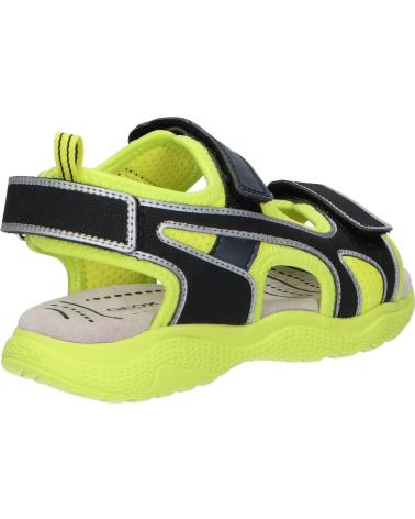 Sandalen für Junge GEOX J35GPA 014CE J SANDAL SPLUSH C3707 LIME-BLACK