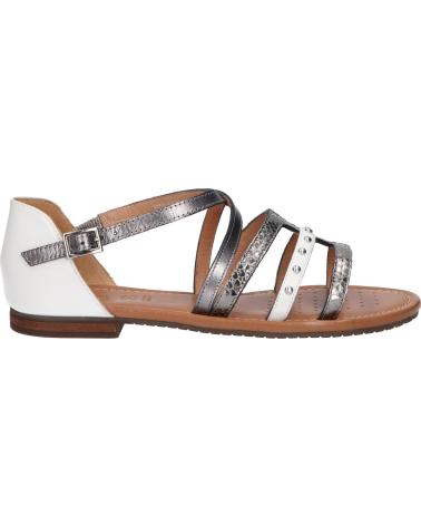 Sandalen für Damen und Mädchen GEOX D25LXV 043N9 D SOZY C1Z1A WHITE-DK SILVER
