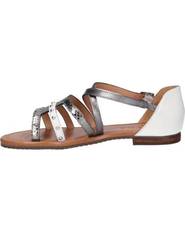 Sandalen für Damen und Mädchen GEOX D25LXV 043N9 D SOZY C1Z1A WHITE-DK SILVER