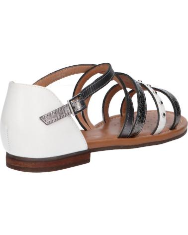 Sandalen für Damen und Mädchen GEOX D25LXV 043N9 D SOZY C1Z1A WHITE-DK SILVER