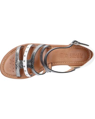 Sandalen für Damen und Mädchen GEOX D25LXV 043N9 D SOZY C1Z1A WHITE-DK SILVER