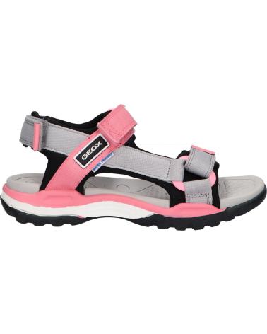 GEOX SANDALIAS CON VELCRO BLACK-GREY
