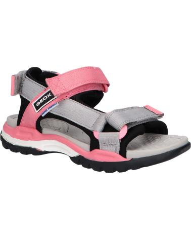 GEOX SANDALIAS CON VELCRO BLACK-GREY