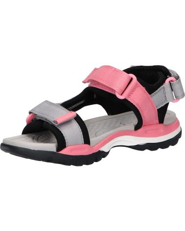 GEOX SANDALIAS CON VELCRO BLACK-GREY