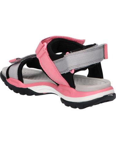 GEOX SANDALIAS CON VELCRO BLACK-GREY