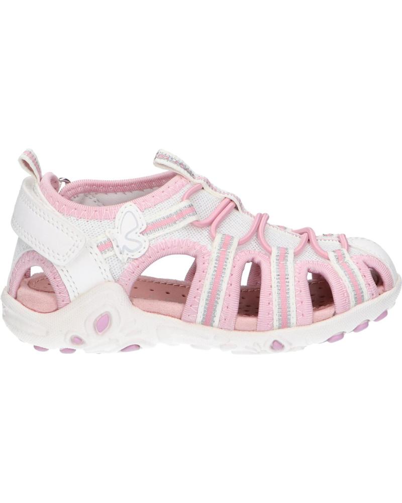 Sandálias de Menina GEOX J35GRA 0GNBC J SANDAL WHINBERRY C0406 WHITE-PINK