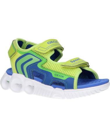 Sandali per Bambino GEOX J25GGA 014CE J SANDAL WROOM C0876 LIME-ROYAL
