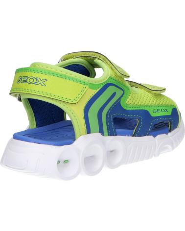 Sandali per Bambino GEOX J25GGA 014CE J SANDAL WROOM C0876 LIME-ROYAL