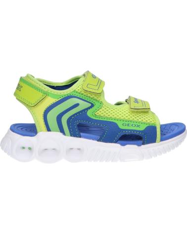 Sandali per Bambino GEOX J25GGA 014CE J SANDAL WROOM C0876 LIME-ROYAL