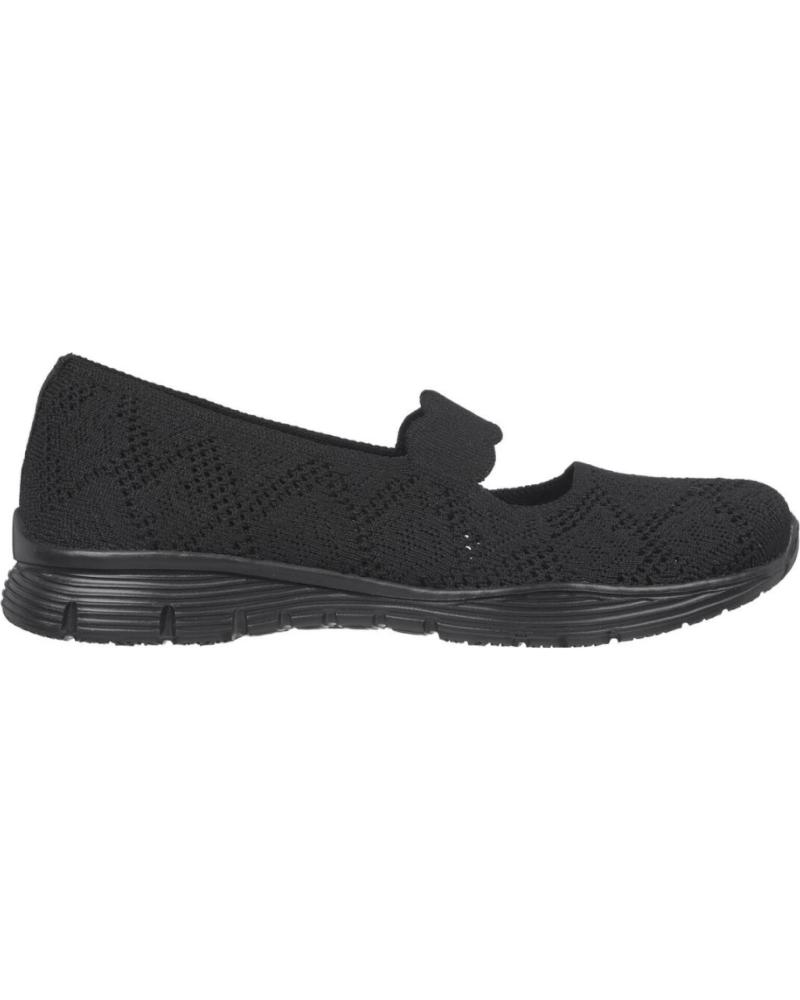 Bailarinas de Mujer SKECHERS MERCEDITAS MUJER SEAGER-CASUAL PARTY VARIOS 158110 NEGRO