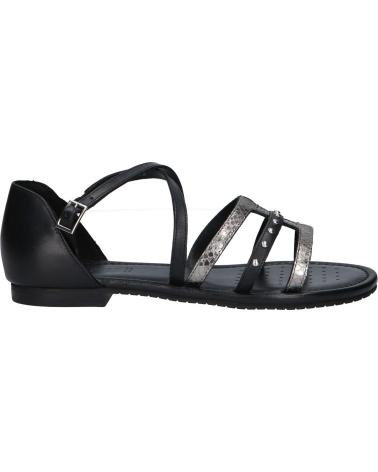 Woman and girl Sandals GEOX D25LXV 043N9 D SOZY C9244 BLACK-DK SILVER