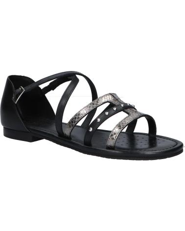Woman and girl Sandals GEOX D25LXV 043N9 D SOZY C9244 BLACK-DK SILVER