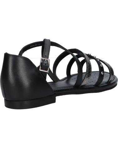 Woman and girl Sandals GEOX D25LXV 043N9 D SOZY C9244 BLACK-DK SILVER