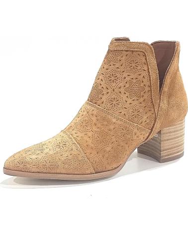 Woman Mid boots POPA BOTIN DE ANTE CON TACON Y SUELA DE CUERO