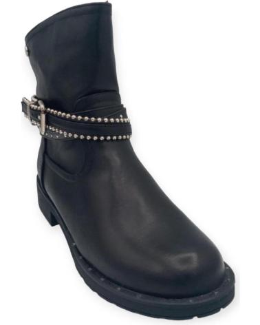 Bottines pour Femme XTI BOTIN PIEL ADORNO CORREA BOLAS PLATEADAS 48497 NEGRO