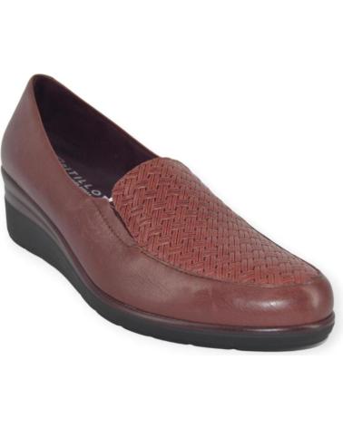 Chaussures pour Femme PITILLOS ZAPATO PIEL BURDEOS 1020 ROJO