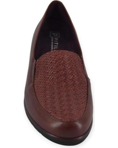 Chaussures pour Femme PITILLOS ZAPATO PIEL BURDEOS 1020 ROJO