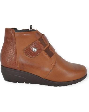 Botines de Mujer PITILLOS BOTIN CAMEL PIEL VELCRO Y CREMALLERA PITILLO 2732 MARRóN
