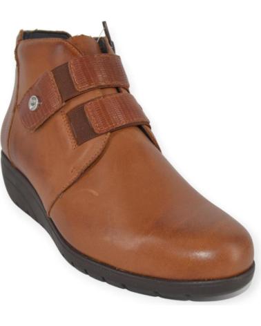 Botines de Mujer PITILLOS BOTIN CAMEL PIEL VELCRO Y CREMALLERA PITILLO 2732 MARRóN