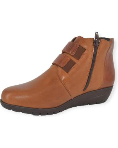 Botines de Mujer PITILLOS BOTIN CAMEL PIEL VELCRO Y CREMALLERA PITILLO 2732 MARRóN