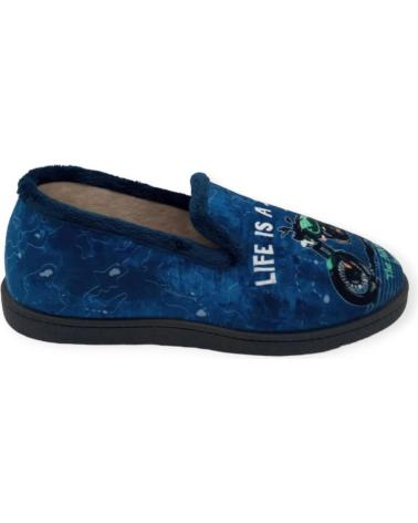 Calzado de casa de Hombre ROAL ZAPATILLA CASA HOMBRE CERRADA MARINO DIBUJO MOTO PLUMAFLEX 1 AZUL