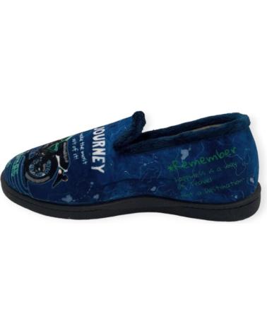 Calzado de casa de Hombre ROAL ZAPATILLA CASA HOMBRE CERRADA MARINO DIBUJO MOTO PLUMAFLEX 1 AZUL