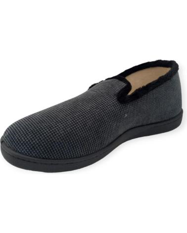 Calzado de casa de Hombre ROAL ZAPATILLA CASA HOMBRE CERRADA NEGRA Y GRIS PLUMAFLEX 12249 NEGRO