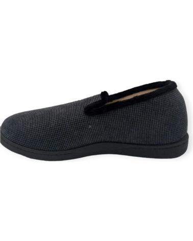 Calzado de casa de Hombre ROAL ZAPATILLA CASA HOMBRE CERRADA NEGRA Y GRIS PLUMAFLEX 12249 NEGRO