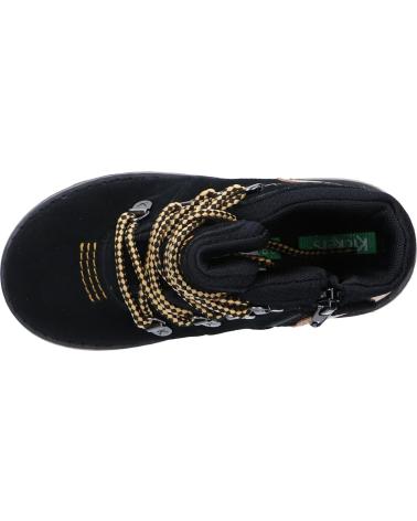 Botins de Menina e Menino KICKERS 878760-10 KICKNATURE 83 NOIR JAUNE
