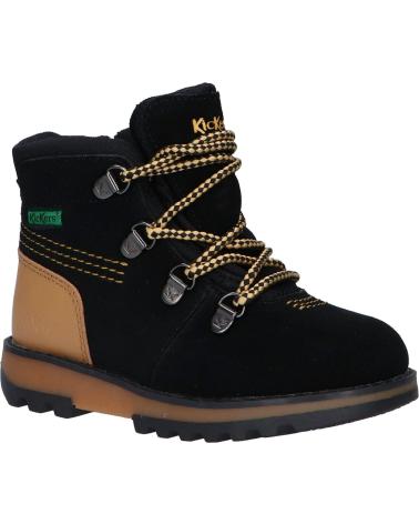 Botins de Menina e Menino KICKERS 878760-10 KICKNATURE 83 NOIR JAUNE
